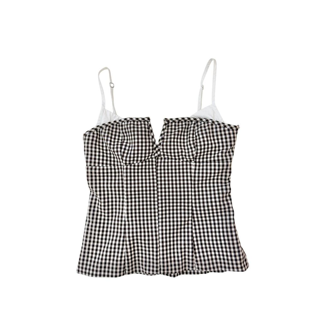 zara brown gingham corset top - size XS